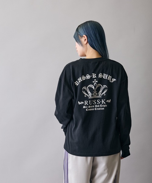 RUSSーK（ラスケー） tシャツ 「RUSS-K」別注 プリント 長袖Tシャツ