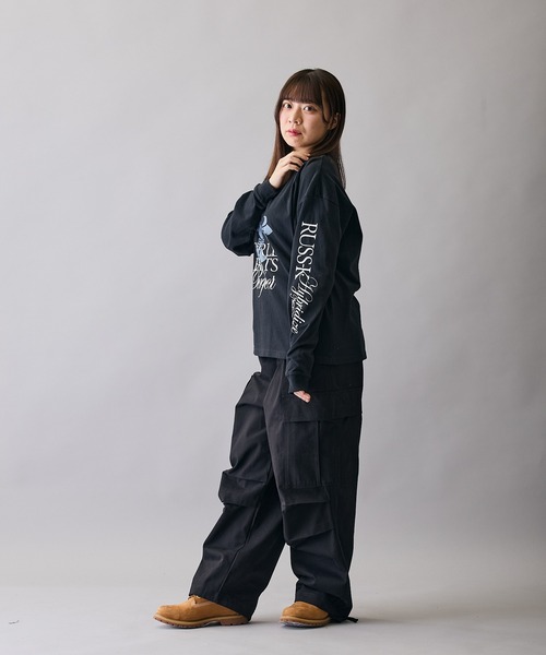 RUSSーK（ラスケー） tシャツ 「RUSS-K」別注 プリント 長袖Tシャツ