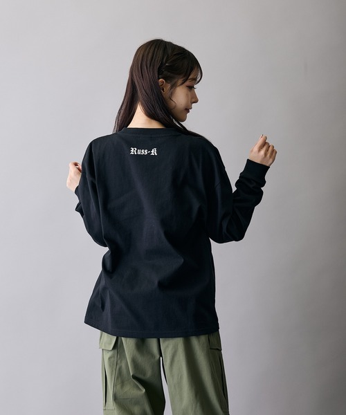 RUSSーK（ラスケー） tシャツ 「RUSS-K」別注 プリント 長袖Tシャツ
