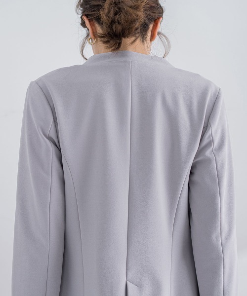 「ketty」 ノーカラージャケット L ネイビー レディース_画像3