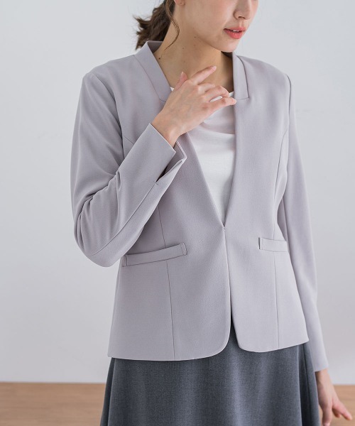 「ketty」 ノーカラージャケット L ネイビー レディース_画像5