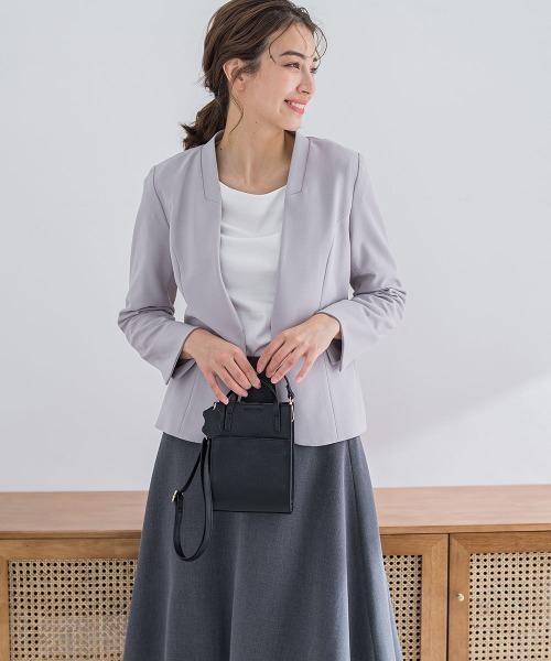 「ketty」 ノーカラージャケット L ネイビー レディース_画像9