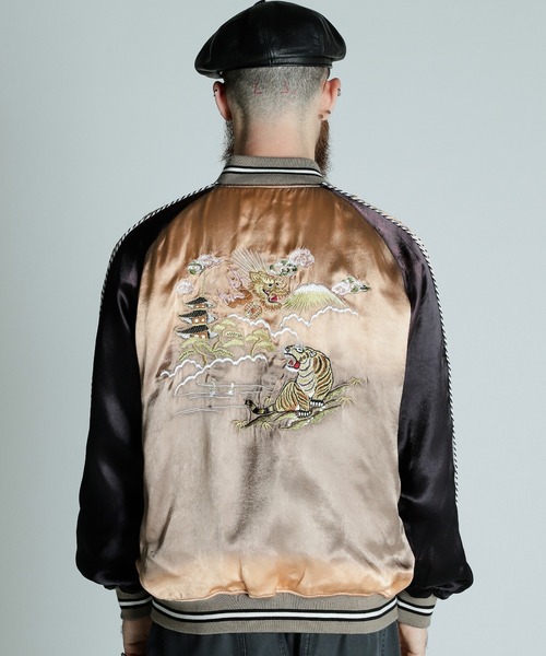 「schott」 スカジャン 2XL グリーン メンズの画像