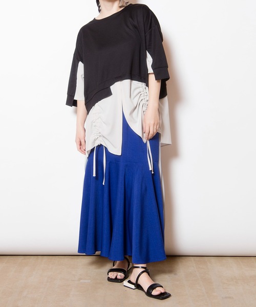 「OSMOSIS」 「loaf」フレアスカート ONE SIZE ブルー レディース_画像8