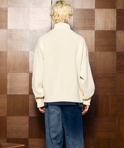 「MAISON SPECIAL」 ニットカーディガン 1 チャコールグレー メンズの画像