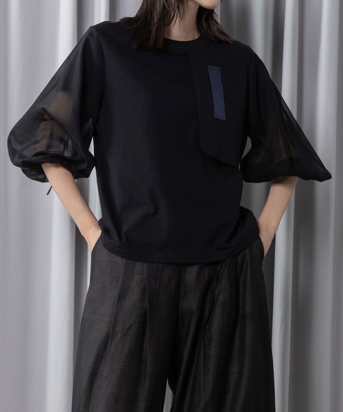 tシャツ ミリタリーデザイントップス レディースの画像