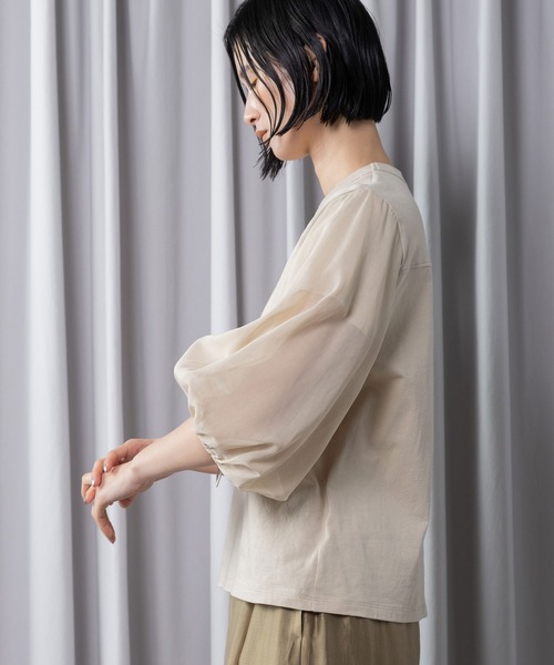 tシャツ ミリタリーデザイントップス レディースの画像
