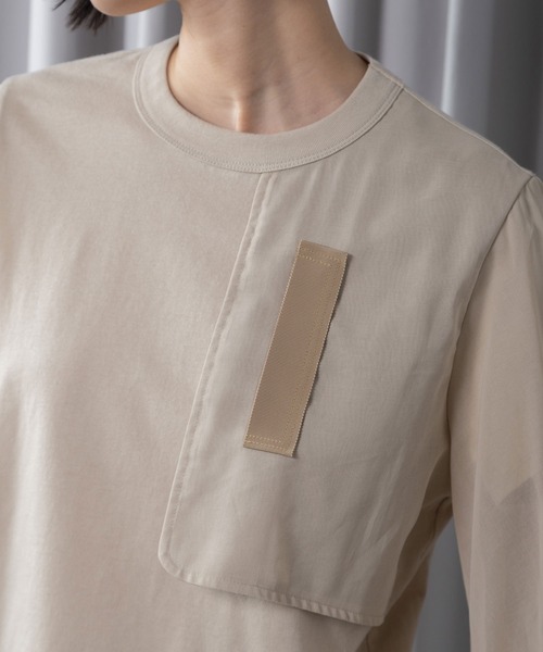 tシャツ ミリタリーデザイントップス レディースの画像