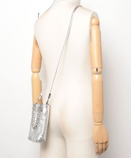 「GIANNI CHIARINI」 2WAYバッグ ONE SIZE シルバー レディース_画像5
