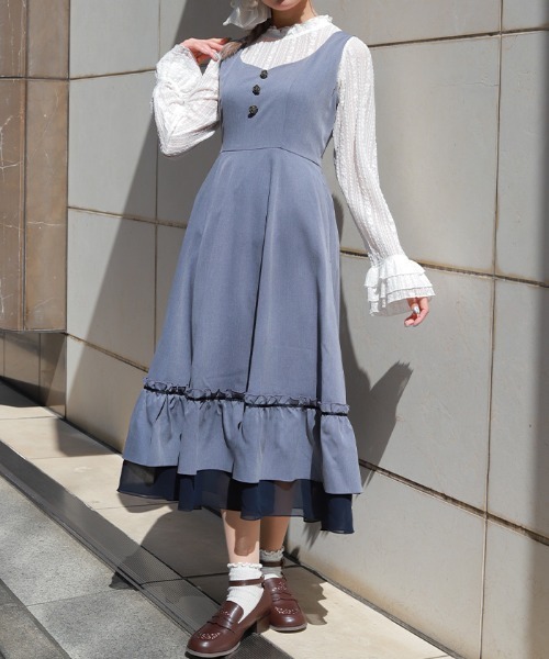axes femme（アクシーズ ファム） ワンピース レースアップジャンスカ