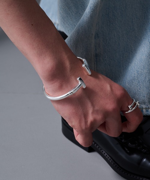 バングル 「MAISON CLUB」Double T Bangle Silver925 KUN メンズ レディースの画像