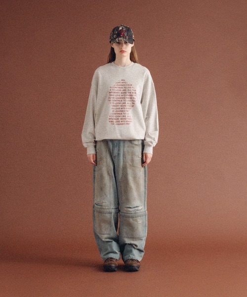「WISH FOR EVER」 スウェットカットソー MEDIUM ブラック メンズ_画像2
