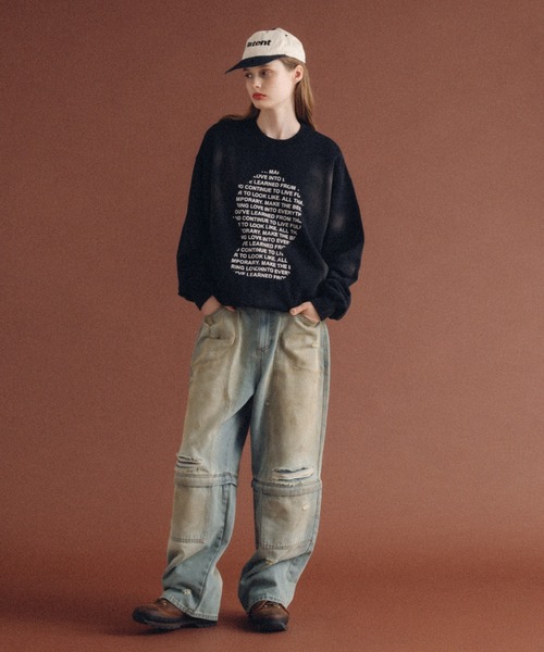 「WISH FOR EVER」 スウェットカットソー MEDIUM ブラック メンズ_画像8