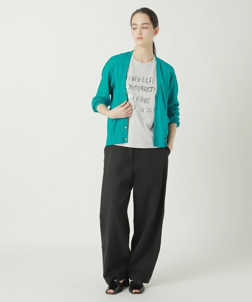 カーディガン LINEN COTTON KNIT レディースの画像