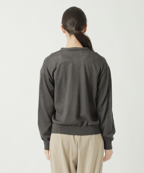 カーディガン LINEN COTTON KNIT レディースの画像