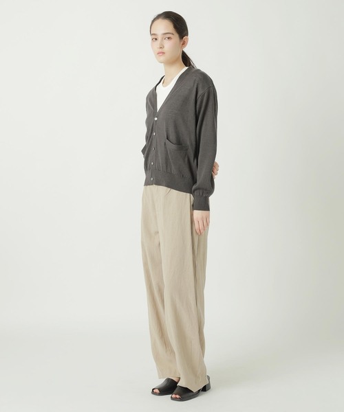 カーディガン LINEN COTTON KNIT レディースの画像