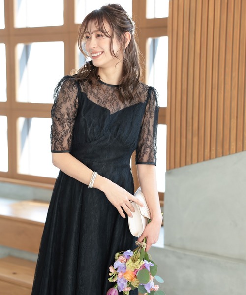 「Kana」 「Haremode」半袖ワンピース M ブラウン レディース_画像4