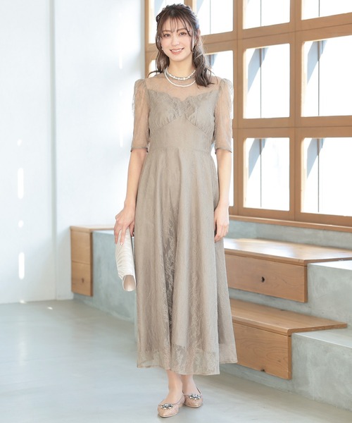 「Kana」 「Haremode」半袖ワンピース M ブラウン レディース_画像8