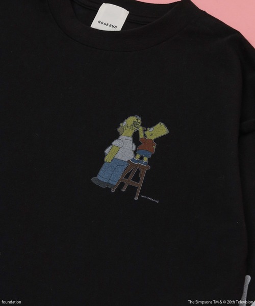 「The Simpsons」 長袖カットソー「ROSE BUDコラボ」 ONE SIZE ホワイト レディース_画像6