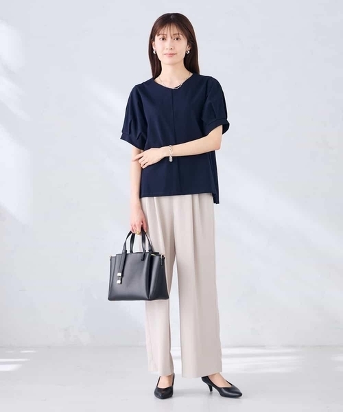 パンツ 2タックワイドパンツ「セットアップ対応」 レディースの画像