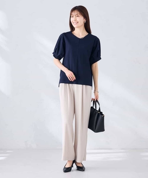 パンツ 2タックワイドパンツ「セットアップ対応」 レディースの画像
