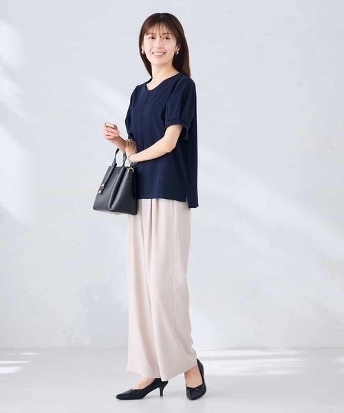 パンツ 2タックワイドパンツ「セットアップ対応」 レディースの画像
