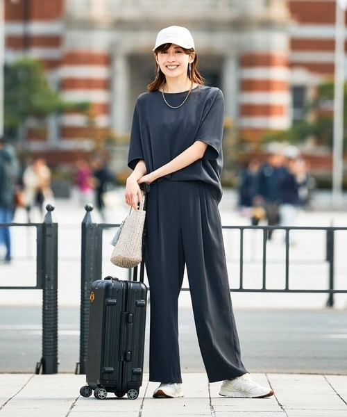 パンツ 2タックワイドパンツ「セットアップ対応」 レディースの画像