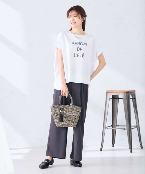 パンツ 2タックワイドパンツ「セットアップ対応」 レディースの画像