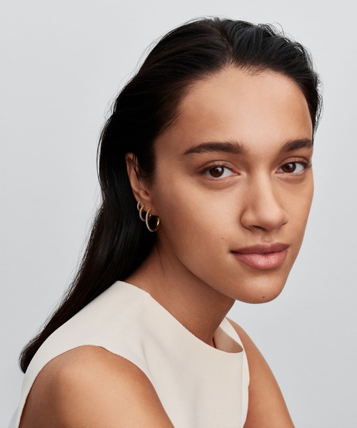 PANDORA（パンドラ） ピアス スパークリング フープ ピアス レディース