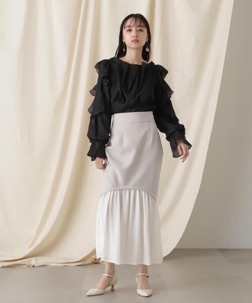 「JILL by JILL STUART」 長袖ブラウス FREE ブラック レディース_画像6