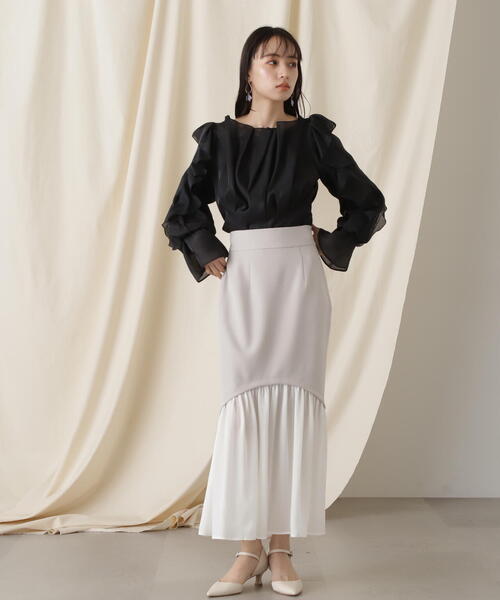 「JILL by JILL STUART」 長袖ブラウス FREE ブラック レディース_画像7
