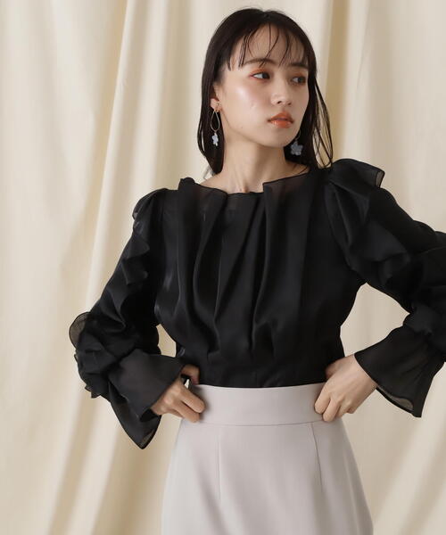 「JILL by JILL STUART」 長袖ブラウス FREE ブラック レディース_画像9