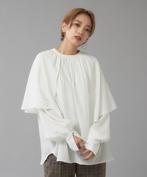 「NOMINE」 長袖ブラウス フリー レッド レディース_画像2