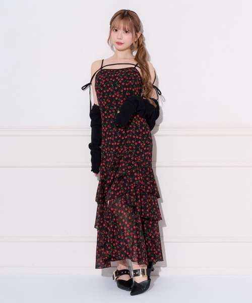 【取り外し可能】アソートアシメティアードキャミワンピース　チェリー　さくらんぼ apres jour（アプレジュール） ワンピース 「取り外し可能」アソート