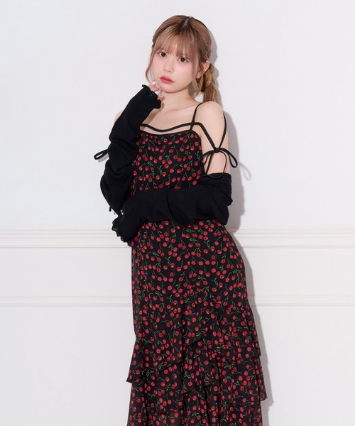 【取り外し可能】アソートアシメティアードキャミワンピース　チェリー　さくらんぼ apres jour（アプレジュール） ワンピース 「取り外し可能」アソート