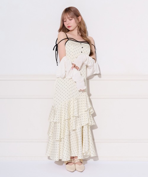 【取り外し可能】アソートアシメティアードキャミワンピース　チェリー　さくらんぼ apres jour（アプレジュール） ワンピース 「取り外し可能」アソート