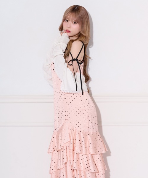 【取り外し可能】アソートアシメティアードキャミワンピース　チェリー　さくらんぼ apres jour（アプレジュール） ワンピース 「取り外し可能」アソート