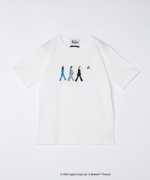 「SHIPS」 半袖Tシャツ「TheBeatlesコラボ」 LARGE ネイビー メンズ_画像2