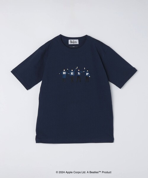 「SHIPS」 半袖Tシャツ「TheBeatlesコラボ」 LARGE ネイビー メンズ_画像3