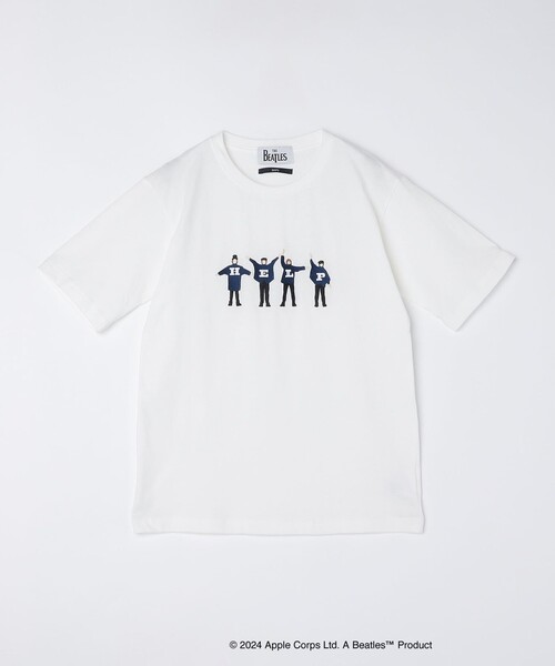 「SHIPS」 半袖Tシャツ「TheBeatlesコラボ」 LARGE ネイビー メンズ_画像4