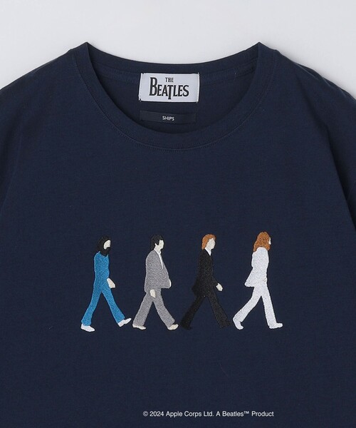 「SHIPS」 半袖Tシャツ「TheBeatlesコラボ」 LARGE ネイビー メンズ_画像6