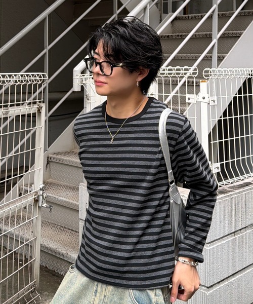 ADAMASTE tシャツ L/S Border Tee - ロングスリーブボーダーT メンズ
