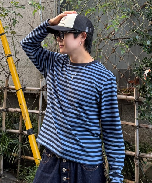 ADAMASTE tシャツ L/S Border Tee - ロングスリーブボーダーT メンズ