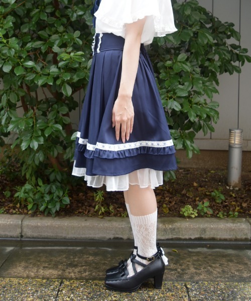 axes femme POETIQUE スカート ギンガム梯子ハイウエストSK