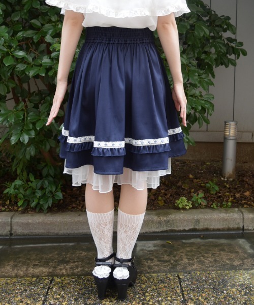axes femme POETIQUE スカート ギンガム梯子ハイウエストSK