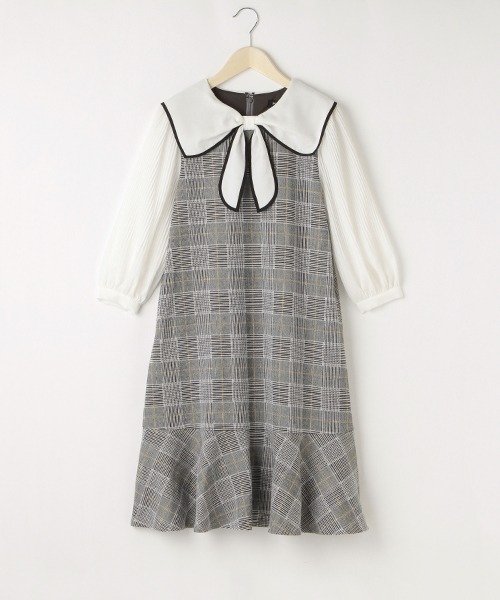「pom ponette junior」 「KIDS」ドッキングワンピース L グレー キッズ_画像2