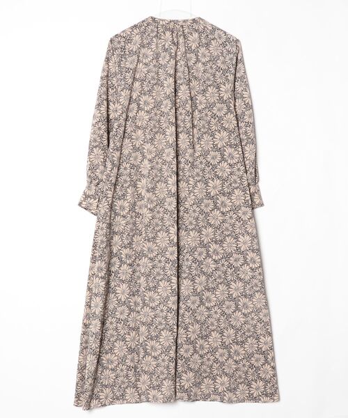 「ITEMS URBANRESEARCH」 花柄長袖ワンピース FREE ブラウン レディース_画像2
