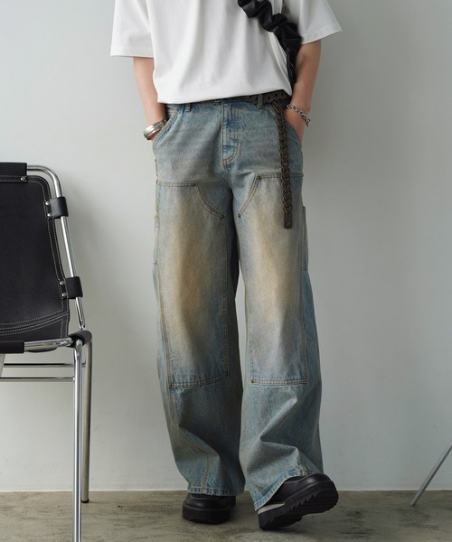 「WYM LIDNM」 デニムパンツ S インディゴブルー メンズ_画像4