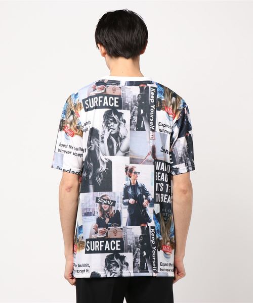 STYLEBLOCK tシャツ 韓国ストリートロゴエンボスプリントビッグ