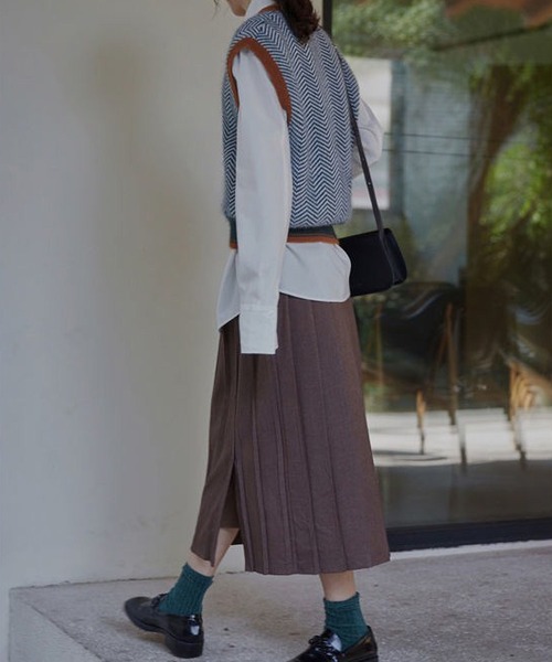 MAISON DE THERESE（メゾン ド テレーズ） ベスト ジレ バイカラー V